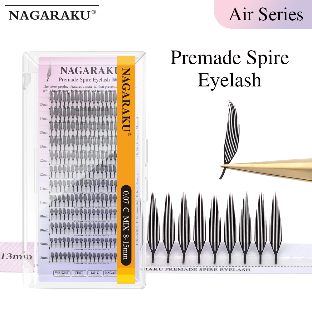 Eyelash Extension Yelix - NAGARAKU Prefabricado Spire Pestañas Efecto Anime