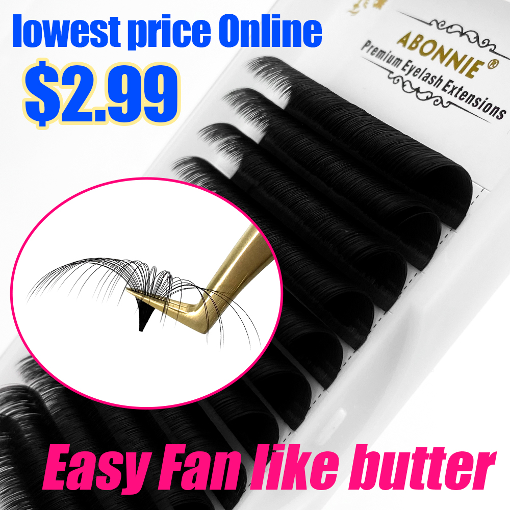Eyelash Extension For Asian Eyes - Abonnie-pestañas fáciles de 0,03-0,10mm, ventiladores de
