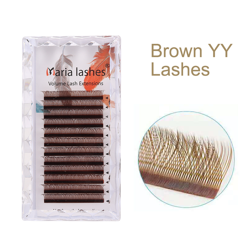 Eyelash Extension Yelix - MARIA Brown YY pestañas en forma