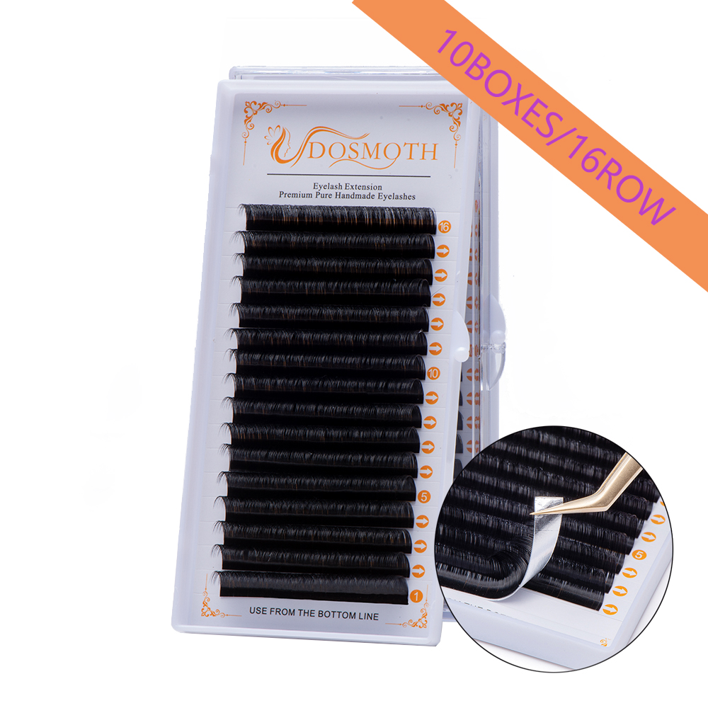 Eyelash Extension For Asian Eyes - DOSMOTH 10 cajas 16 filas 7-16mm