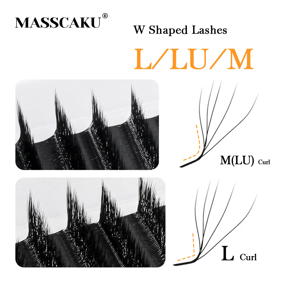 MASSCAKU L LU M Curl YY/W form - Eyelash Extension Yelix reseña y precio