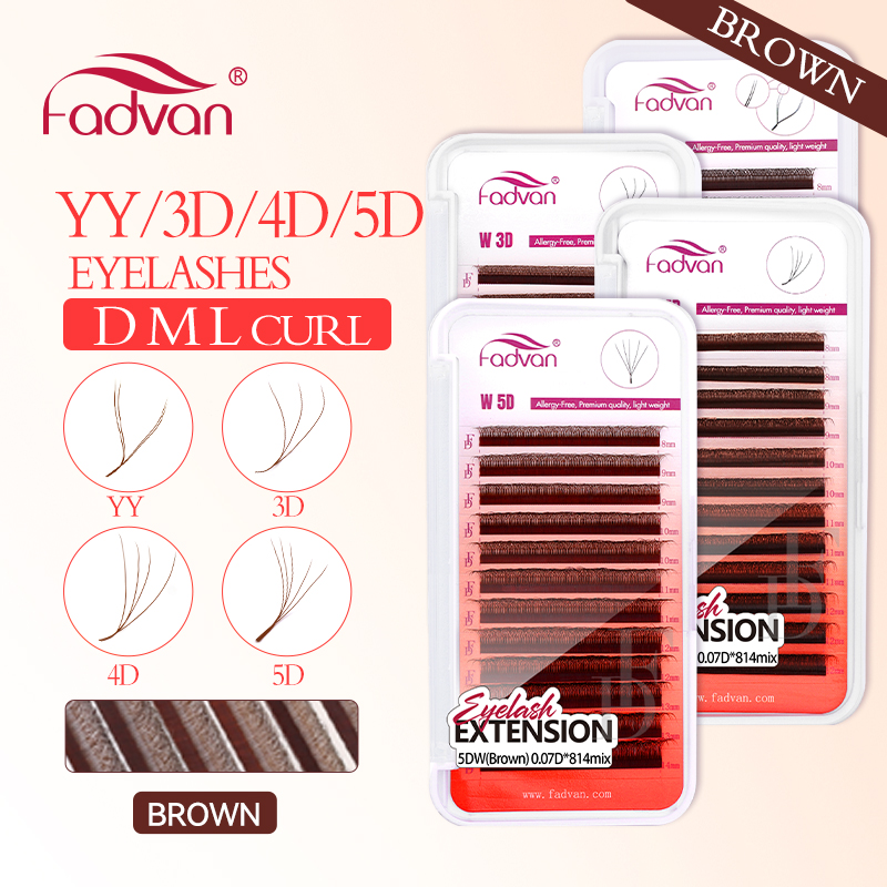 FADVAN pestañas marrones 4D/3D - Eyelash Extension For Asian Eyes reseña y precio